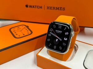 ★即決 美品 Apple Watch series7 HERMES 45mm アップルウォッチ エルメス GPS+Cellular シルバーステンレス シリーズ7 834