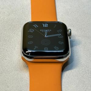 ☆即決 バッテリー100％ Apple watch シリーズ5 アップルウォッチ HERMES Series5 40mm ステンレス GPS+Cellular 706の画像3