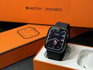 ★即決 美品 バッテリー100% Apple Watch series8 HERMES 黒 41mm アップルウォッチ エルメス Cellular ブラックステンレス シリーズ8 739