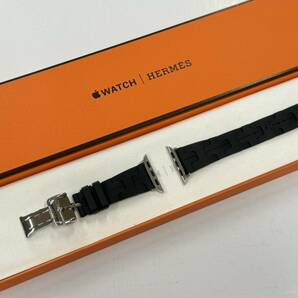 ☆即決 希少 Series9 キリム Apple Watch Hermes 40mm 41mm ブラック シンプルトゥールストラップ アップルウォッチ エルメス 724の画像1