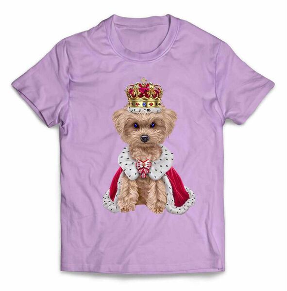 トイプードル いぬ 犬 王様 キング 王子様 王冠 Tシャツ メンズ レディース プリント