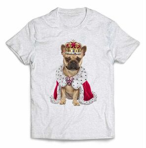 フレンチブルドッグ いぬ 犬 王様 キング 王子様 王冠 Tシャツ メンズ