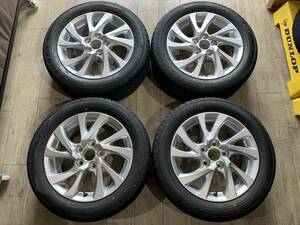 【2404043】【納車外し】トヨタ オーリス 純正 ホイール 16インチ 6.5J +45 PCD114.3 5H + DUNLOP SP SPORT 01 205/55R16 2016年 7.5mm