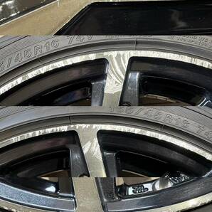 【2404008】BROCKEN 16インチ 5J +45 PCD100 4H + YOKOHAMA S.drive 165/45R16 2021年 ワゴンR N-BOX タント ライフ ムーヴ デイズ 等の画像6