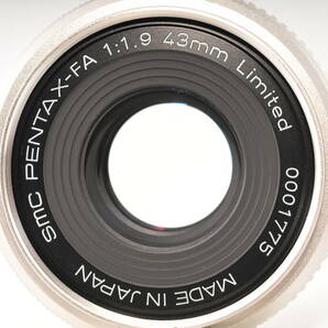 極美品 PENTAX SMC FA 43mm f1.9 SL Limited Lens Silver ペンタックス 一眼レフ カメラ 単焦点 レンズの画像9