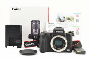 ★超美品 Canon EOS Kiss M ブラック ボディ ★元箱付 キヤノン イオス ミラーレス 一眼カメラ ★動作確認済み A195