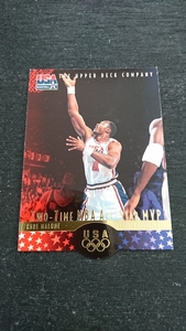 1996年当時物!UPPER DECK製OLYMPIC BASKETBALL USA代表(NBA UTAH JAZZ)「KARL・MALONE」トレーディングカード1枚/カール・マローン ジャズ