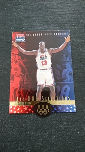 1996年当時物!UPPER DECK製OLYMPIC BASKETBALL USA代表NBA「SHAQUILLE・O'NEAL」トレーディングカード1枚/シャックDREAMTEAMドリームチーム