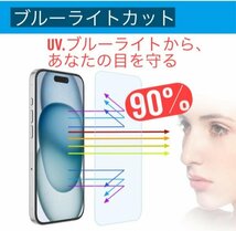 匿名発送★ブルーライトカット90%★iPhone15,15プロ,15プラス、15プロマックス★ガラスフィルム★液晶保護★指紋防止★ 2404303_画像2