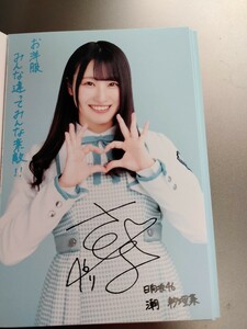 潮紗理菜　日向坂46　ひらがなけやき　メチャカリ　サインコメント入り　ポストカード　ワンコイン