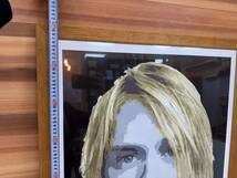 １円スタート Jackie Cheffins Kurt Cobain ジャッキー シェフィンズ カートコバーン ポスター 絵画 アート 額付き　サインあり_画像2