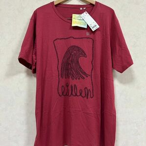 新品 ユニクロ Free and Swell グラフィック半袖Tシャツ コットン100% レッド XLサイズ