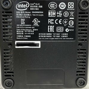 送料無料 ミニデスクトップ パソコン Intel NUC D54250WYKH CORE i5 4世代 メモリ2GB HDDなし BIOS通電確認のみの画像5