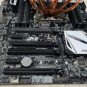 送料無料 ASUS X99-A/USB3.1 CPUファン バックパネル付き CORE i7-5960X ATX マザーボード BIOS確認のみの画像3