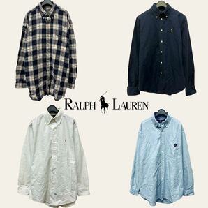 【ラルフローレン大量22着まとめ】Ralph Lauren / 長袖×8半袖×14ボタンシャツ ポロシャツ ロゴ刺繍 サイズアソート 人気ブランドの画像4