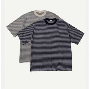 24ss アプレッセ　A.PRESSE High Gauge S/S Striped T-Shirt