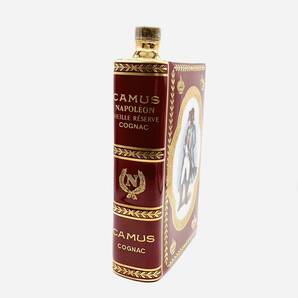 未開栓 CAMUS カミュ NAPOLEON ナポレオン BOOK ブック 赤 リモージュ 陶器 替え栓付き コニャック 700ml 40％ 約1206gの画像3