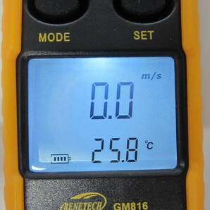 BENETECH デジタル風速計 GM816 バックライト付き 風速計 動作品 1円スタートの画像4