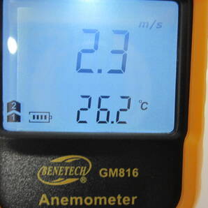 BENETECH デジタル風速計 GM816 バックライト付き 風速計 動作品 1円スタートの画像6