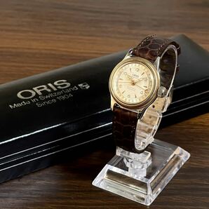 ORIS ポインターデイト 自動巻き腕時計 オリス スイス製 レディース コンビケース 純正箱 純正尾錠 純正ベルトつき 動作品の画像1