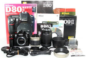 ◆初心者入門＆付属品多数◆ NIKON ニコン D80 超望遠Ｗズームレンズセット