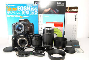 ◆初心者入門＆付属品多数◆ Canon キャノン EOS Kiss N 純正＆超望遠Ｗズームレンズセット