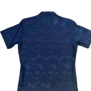 【美品】Junhashimotoジュンハシモト/ALOHA SHIRTS カモフラ柄半袖アロハシャツ[1062010003](ネイビー系/サイズ2)の画像7