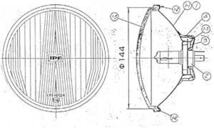 IPF ヘッドライト ASSY ハロゲン H4 丸形 4灯式 ハイビーム レンズカット 911_画像2