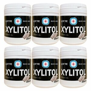  Lotte xylitol gum black mint 133g×6 piece set bottle chewing gum black. bottle 