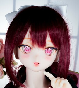 ＊きゃとろん＊DDH-06SW肌 ソフビ盛りカスタムヘッド ＋おまけアイ＋舌パーツ　ドルフィードリーム DD 難あり