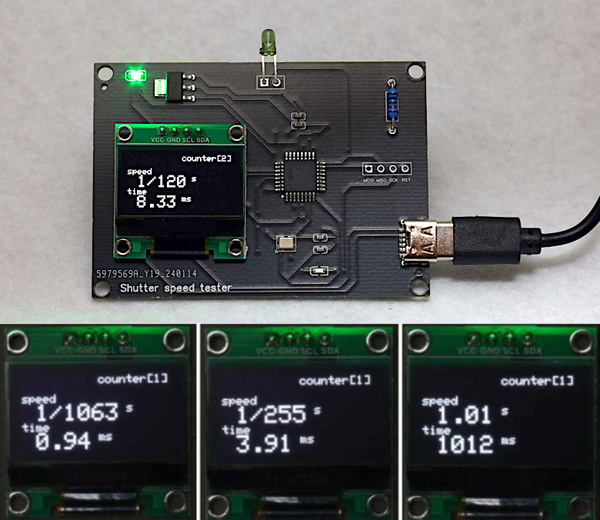 【お手軽版】シャッタースピードテスター（フイルムカメラ用）／USBケーブル付き