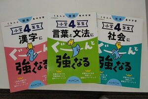 くもんの集中学習 小学校４年生 (漢字、言葉と文法、社会)