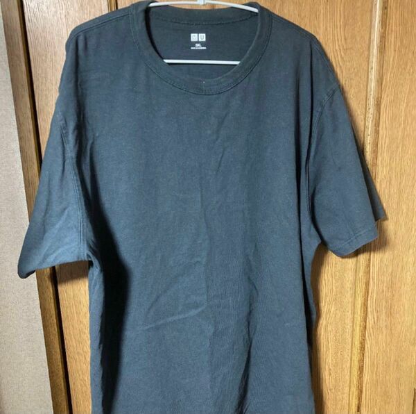 《新品》Uniqlo Uクルーネック半袖Tシャツ墨色チャコールグレー3XL無地