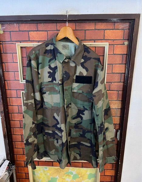 《希少ビッグサイズ 》米軍本物U.S. ARMYミリタリーウッドランドジャケットXL 迷彩カモ柄