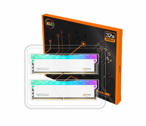 新品未開封　V-color ddr5 8200 white 24GBx 2枚 PCメモリ　ホワイト　