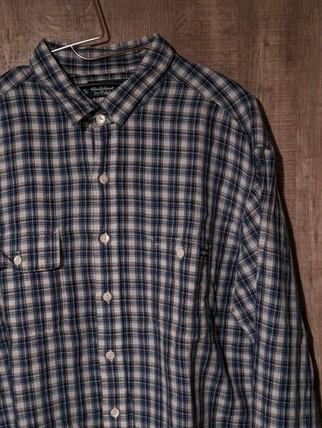 ラルフローレン 好配色 オーバーサイズ 長袖シャツ 青系 チェック XXL チェック柄 US古着 コットン シャツ
