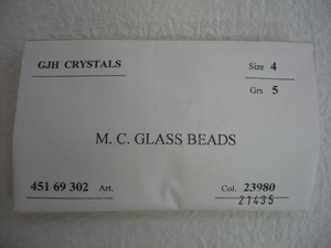 8870.未使用 チェコビーズ M.C.GLASS BEADS ブルー×パープル