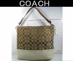 ★超美品！★ＣＯＡＣＨ　コーチ★ＣＯＯＬでとっても素敵な シグネチャー ワンショルダーバッグ A063-2156 ■チャームプレート付