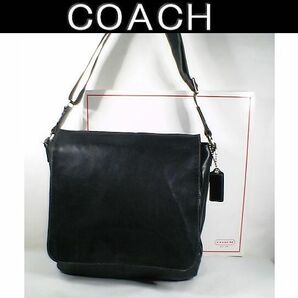 ★超美品！★ＣＯＡＣＨ コーチ★ＣＯＯＬでとってもお洒落な♪メンズ メッセンジャーレザー２ＷＡＹショルダーバッ ■チャーム付■本物■の画像1