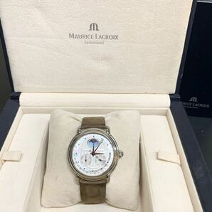 D224 MAURICE LACROIX モーリスラクロア マスターピース ムーンフェイズ 2004年日本250本限定 MP6138 シェル文字盤 メンズ腕時計 の画像1