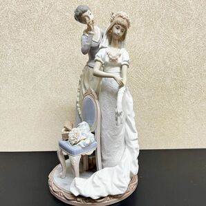 A471 LLADRO リヤドロ 1494 ウエディングドレス 花嫁 ブーケ 女性 フィギュリン 陶器 置物 オブジェ の画像1