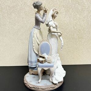 A471 LLADRO リヤドロ 1494 ウエディングドレス 花嫁 ブーケ 女性 フィギュリン 陶器 置物 オブジェ の画像2