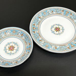 A462 WEDGWOOD ウエッジウッド ターコイズ ティーセット カップ&ソーサー ケーキソーサー 6客 クリーマー シュガーポット の画像8