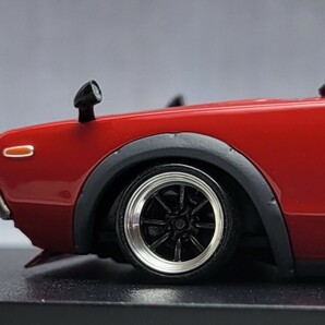 1/43 日産 スカイライン改 ケンメリ2Dr 2000GT-R ワタナベ ホイール アルミ製 深リム 街道レーサー 国産名車プレミアムコレクションの画像8