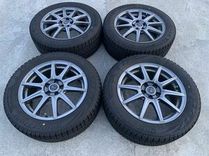 【格安売切】claireアルミ☆インプレッサスポーツ等☆16インチ☆6.5J☆off+45☆PCD100☆5H＆BRIDGESTONE BLIZZAK VRX2☆205/55R16☆2021年