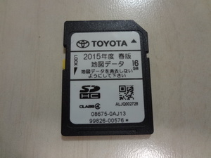 トヨタ 2015年度春版 16GB 地図データ SDカード 08675-0AJ13 中古 検)ECLIPSE/FUJITSU/富士通テン/エクリプス/更新/バージョンアップ