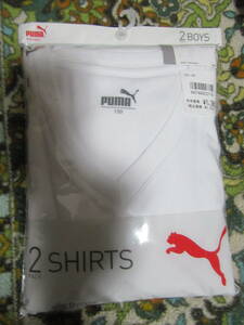 新品PUMAプーマ150サイズVネックシャツ2枚組セット1518円を激安600円～