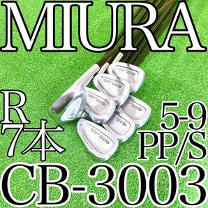 オ58★三浦技研 CB-3003 豪華7本アイアンセット Type-Dent Rフレックス ミウラギケン MIURA GIKEN MG JAPAN 日本製 三浦勝弘 FORGED 軟鉄の画像1