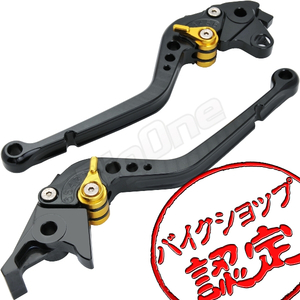 BigOne STD CB1100 CB1100EX CB1100RS VFR800X CB1300ST VTR1000F ビレット ブレーキ クラッチ レバー 黒/金 ブラック ゴールド