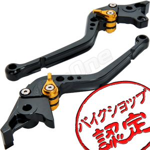 BigOne STD ZRX1200R ZRX1200 DAEG ダエグ ZRX1200S ZZR1100 ZX9R ZX7R ZX11 ビレット ブレーキ クラッチ レバー 黒/金 ブラック ゴールド